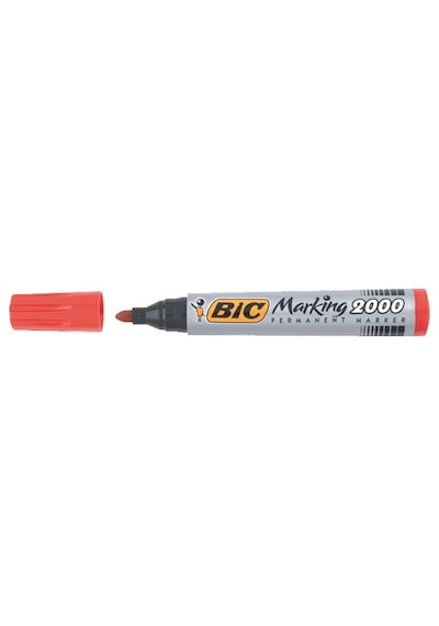 Bic Markör Permanent 1.7 Mm Yuvarlak Uçlu Kırmızı 2000 03 Çok Renkli