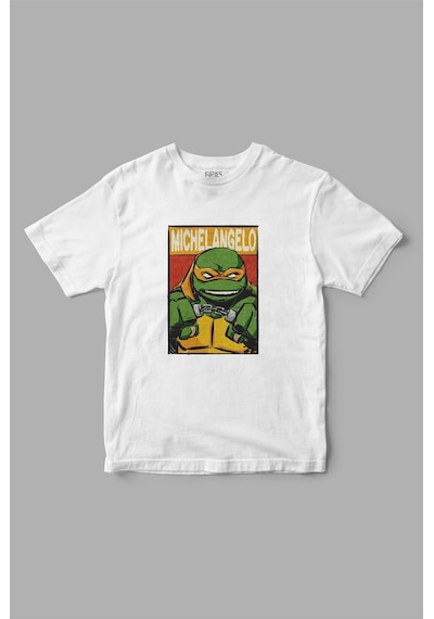 Ninja Turtles "michelangelo" Baskılı Tişört Beyaz