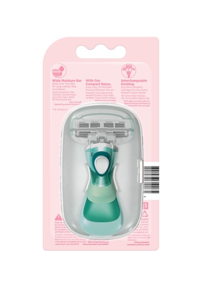 Dorco Everjoy 3 Mini 3 Bıçaklı Kadın Sistem Tıraş Makinesi 1 Sap + 1 Başlık