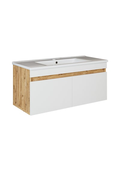 Roomart '' Lavabolu '' Atlantik-beyaz Mdf 100 Cm Banyo Alt Dolabı Atlantik Çam - Beyaz