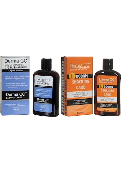 Derma CC Laboratories C/Gel Shampoo 200 ML + Booom Shocking Care Shampoo 200 ML