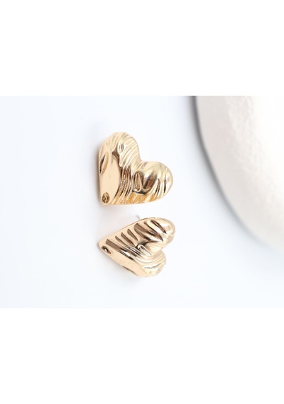 Gold Çelik Küpe 17 Mm Çok Renkli