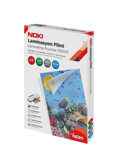 Noki Laminasyon Filmi 125mic A3 100lü