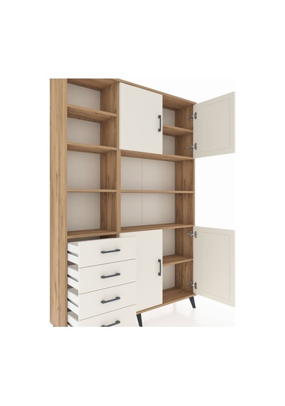 Arges Dolap 9 Raflı 4 Çekmeceli 4 Kapaklı 132x30x195 Çam-ayta... Çam Arges Dolap 9 Raflı 4 Çekmeceli 4 Kapaklı 132x30x195 Çam-ayta... Çam