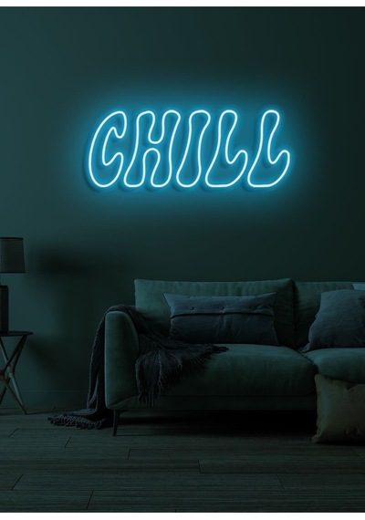 Chıll Yazılı Neon Tabela Turkuaz