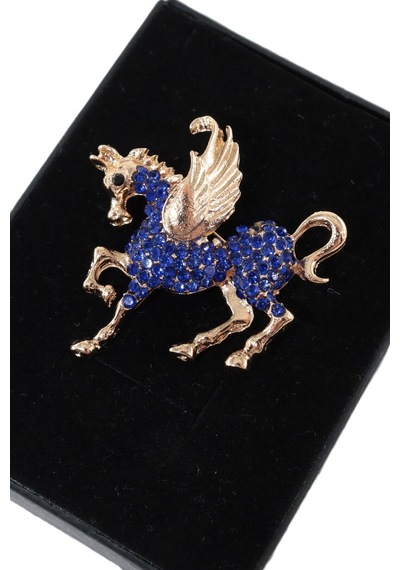 Özgür Ruhun İfadesi Efsanevi Kanatlı Pegasus Atı Broş Gold Renkli Taşlı Erkek Kadın Yaka İğnesi Çok renkli 60059759