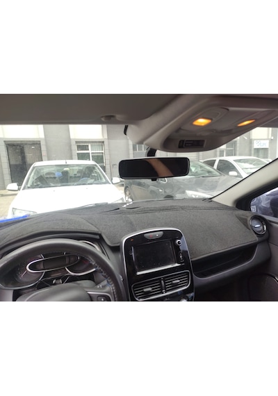 2019-2021 Modellerine Uygun Renault Clio 4 Torpido Koruma Halısı Siyah Kenar Renk Siyah