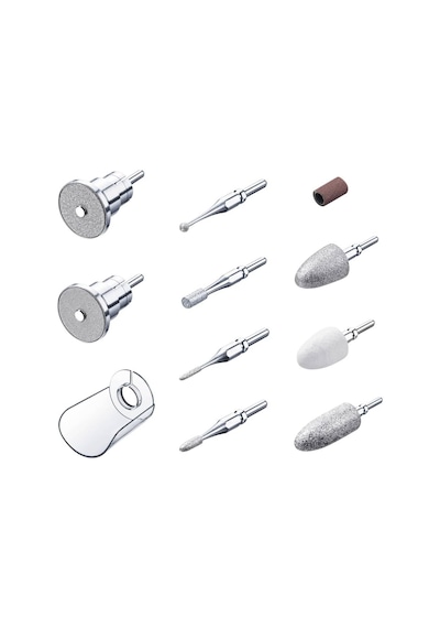 Mp 62 Manikür Aleti İçin Mp 62 Yedek Set, Safir Ve Keçeden 9 Başlık, 30 Tek Kullanımlık Zımpara Kağıdı, Tırn
