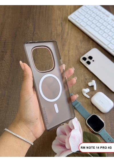 Redmi Note 14 Pro 4g Magsafe Uyumlu Mat Sert Klein Kılıf Gri