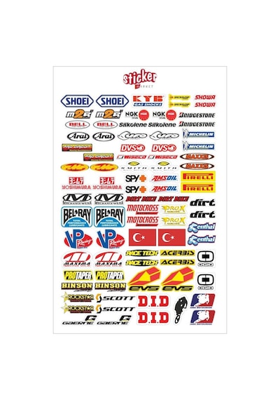 Motosiklet Sponsor Sticker Seti (A) (104139099)