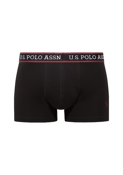 U.s. Polo Assn. 80651 Bordo - Antrasit Melanj - Siyah 3 Lü Boxer Bordo - Antrasit Melanj - Siyah