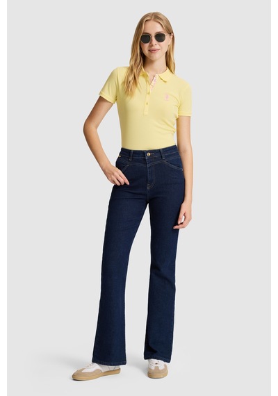 U.S. Polo Assn. U.s. Polo Assn. Kadın Açık Sarı Tişört Basic 50321798-vr004 Acık Sarı