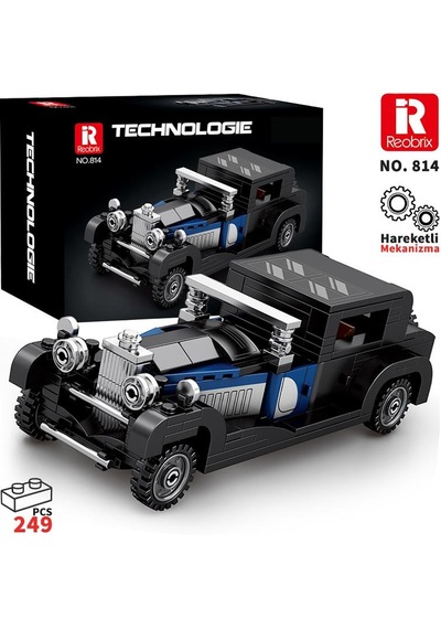 Reobrix Creator 814 Bugatti Type 41 Royale Klasik Araba Yaratıcı Yapı Blok Seti Building Blocks - 249 Parça