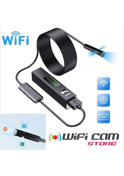 3 Lensli Wifi Yılan Kamera 5 Metre