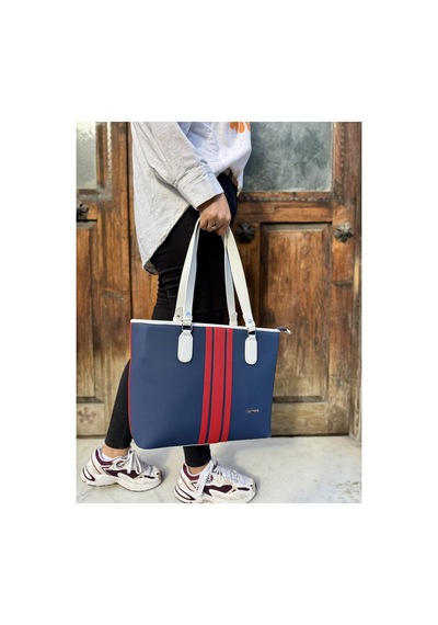 Just Polo Kadın Yeni Sezon Büyük Boy 3 Bölmeli Lüks El Ve Omuz Çantası Shoulder Bag Beyaz - Lacivert - Kırmızı 90279381