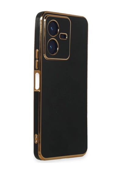 Cosmotex Newface Vivo Y22 2022 Kılıf Volet Silikon - Siyah
