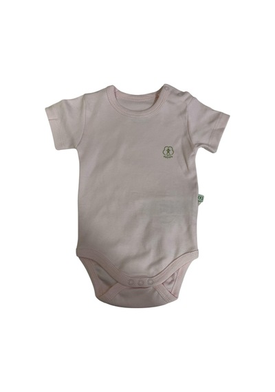 Bibaby Organik Body Kısa Kol Basic Nature Pembe-11733 Pembe