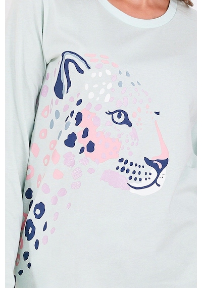 Rolypoly Roly Poly 2960 Leopard Kadın Uzun Kol Pijama Takım Nil