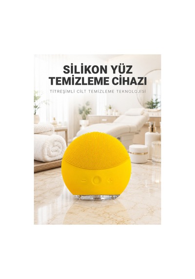 Elektrikli Silikon Yüz Temizleme Fırçası Şarjlı Ayarlanabilir Titreşimli Cilt Bakımı Siyah
