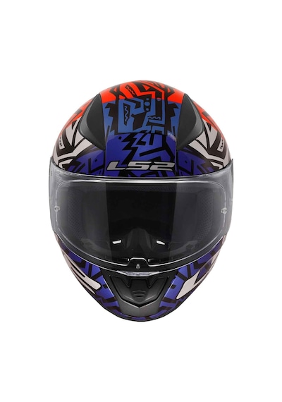 Ls2 Rapid 2 Memphis Kapalı Kask Kırmızı - Mavi
