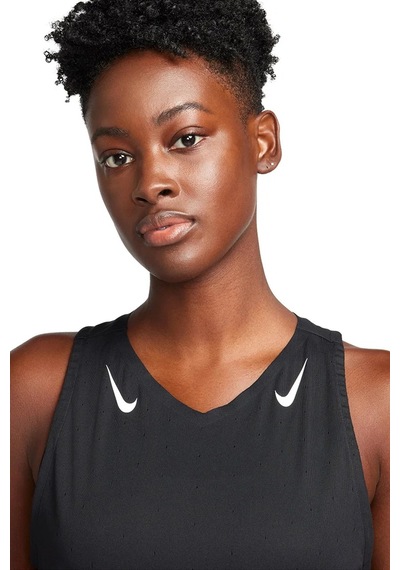 Nike Dri Fit Aeroswift Running Adv Singlet Tank Top Black Lazer Kesim Koşu Atleti Siyah
