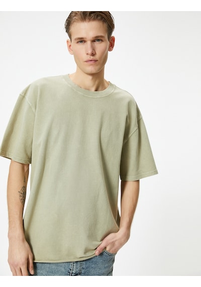 Koton Oversize Tişört Yıkamalı Bisiklet Yaka Kısa Kollu Haki 4Sam10314Hk 4Sam10314Hk871 Haki Koton Oversize Tişört Yıkamalı Bisiklet Yaka Kısa Kollu Haki 4Sam10314Hk 4Sam10314Hk871 Haki