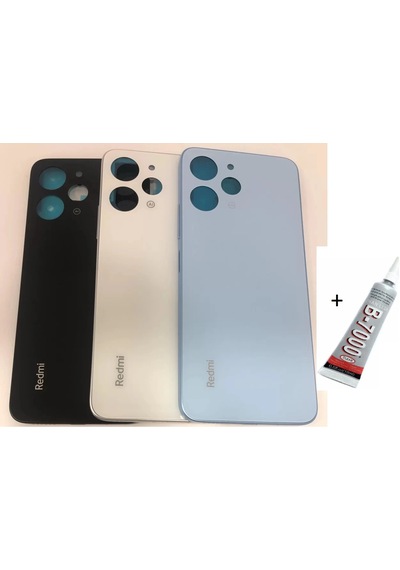 Redmi 12 Uyumlu Arka Batarya Pil Kapağı Siyah B7000 15 Çok Renkli