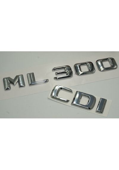 Benz ML 300 CDI Bagaj Krom Metal 3M 3D Yazı Logo