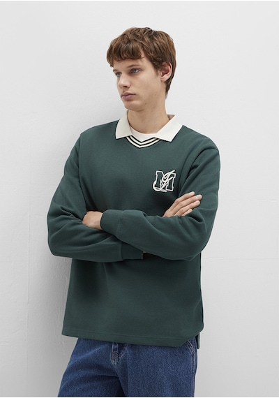 Mavi - M Logo Bisiklet Yaka Yeşil İnterlok Sweatshirt 0s10487-71539 Yeşil