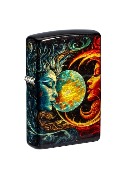 Zippo 48458 Spiritual Sun And Moon Design Çakmak Çok Renkli