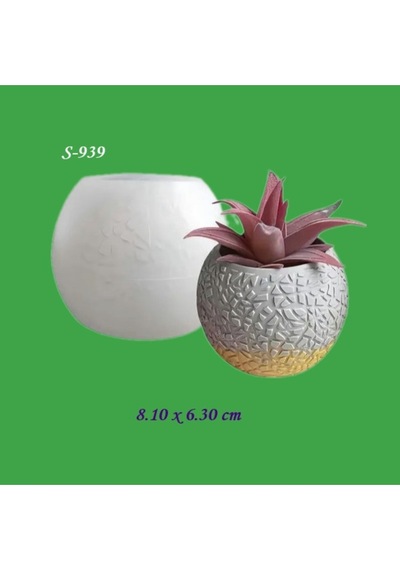 Desenli Saksı Silikon Kalıp No:1 S939