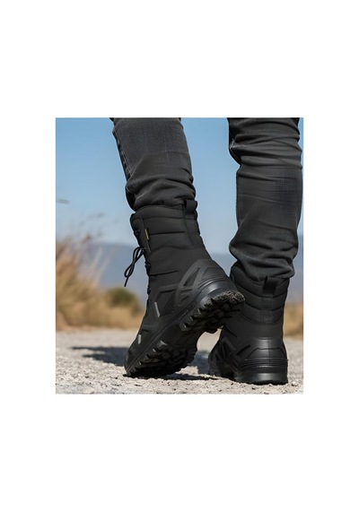 Sword-4 Su Geçirmez Kaymaz Taban Tactical Asker Botu, Hakiki Deri Siyah - Beyaz