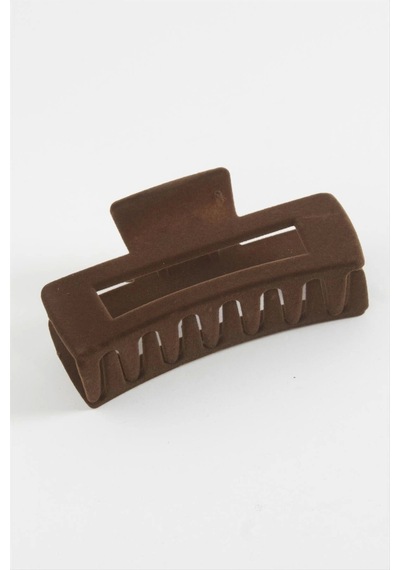 Dikdörtgen Renkli Kadife Mandal Toka 11 Cm Kahverengi