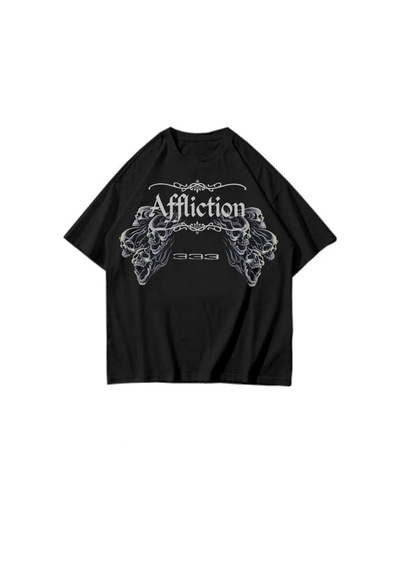 Startmore Siyah Unisex Oversize Dtf Baskılı Affliction