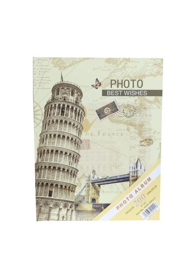 Rabsev Fotoğraf Albümü 10x15cm 200 Lük Pisa Kulesi Desenli Anı Albümü