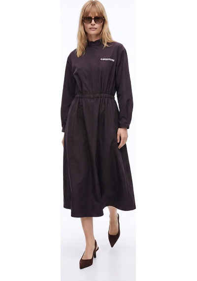 Fabrika Kahverengi Kadın Loose Fit Elbise F6wl-elb0063 Kahve