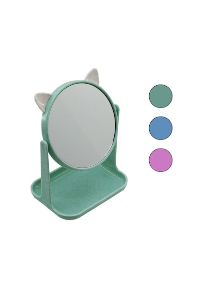 İbico İ15-025 Makyaj Aynası 15cm Takılık Sepetli 12x15.5cm 6" Kulaklı Yuvarlak Renkli Plastik Diğer
