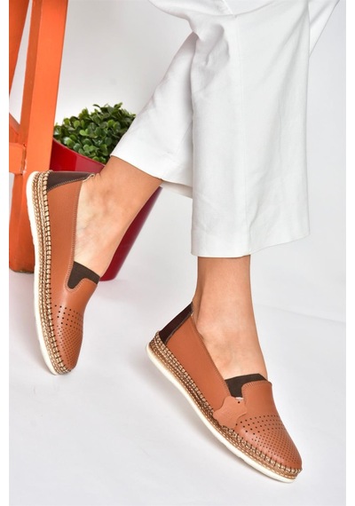 Fox Shoes P555003703 Taba Hakiki Deri Günlük Kadın Ayakkabı Taba-hakiki Deri Taba