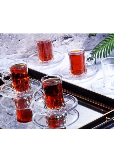 Kosova Cam 6'lı Çay Seti 0105 Şeffaf