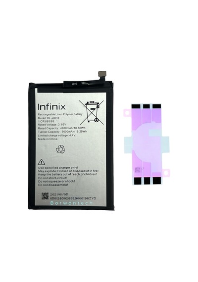 İnfinix Hot 10t Bl-49fx Batarya Pil Telefon Bataryası Pil Bandı Yanında