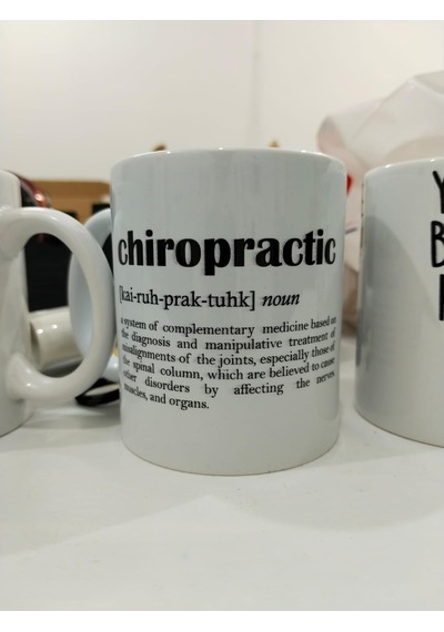 Chiropractic Sözlük Tanımı Kupa - Kiropraktisyen Seramik Bardak Sağlık Hediyesi 325ml Beyaz - Çok Renkli