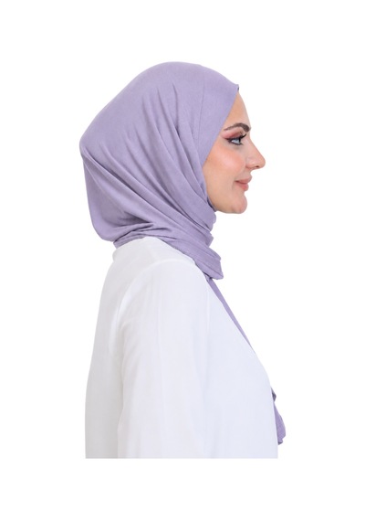 Modish Group Penye Boyun Kapamalı Şal Başörtü Hazır Giyim Turban Esnek Jersey Şal Gri
