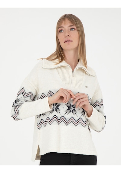 Pierre Cardin Kadın Ekru Triko Kazak 50280731-vr019 Ekru