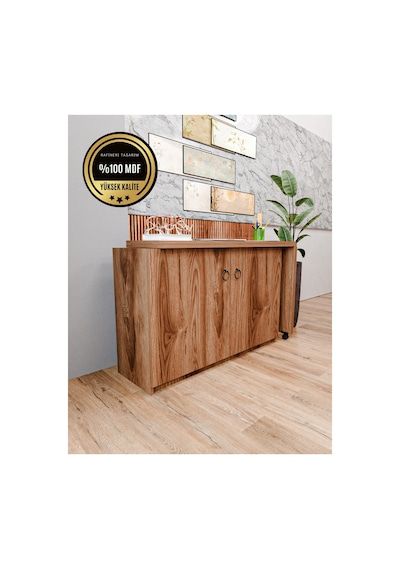 Flor Çalışma Masası Dolaplı Açılır Katlanır Masa Mdf Kahverengi Flor Çalışma Masası Dolaplı Açılır Katlanır Masa Mdf Kahverengi