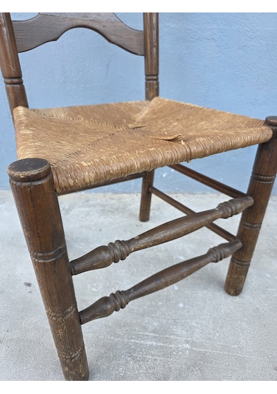 Vintage Masif Ahşap Sandalye 1 Adet Ac07 Çok Renkli