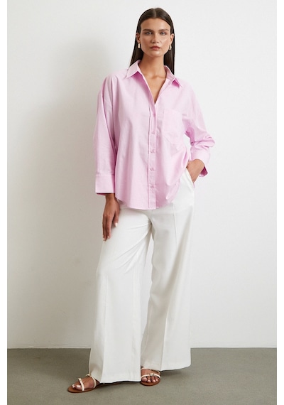 Never More Must Have Poplin Gömlek Pembe Pembe