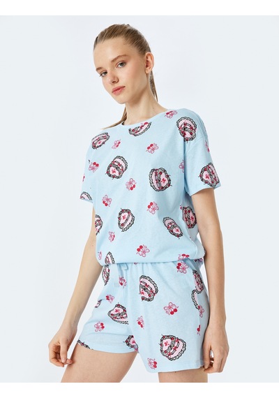 Koton Pamuklu Baskılı Kısa Kollu Kadın Şortlu Pijama Takımı Pembe Desenli 5slk40066mk Pembe Desenli Pembe Koton Pamuklu Baskılı Kısa Kollu Kadın Şortlu Pijama Takımı Pembe Desenli 5slk40066mk Pembe Desenli Pembe