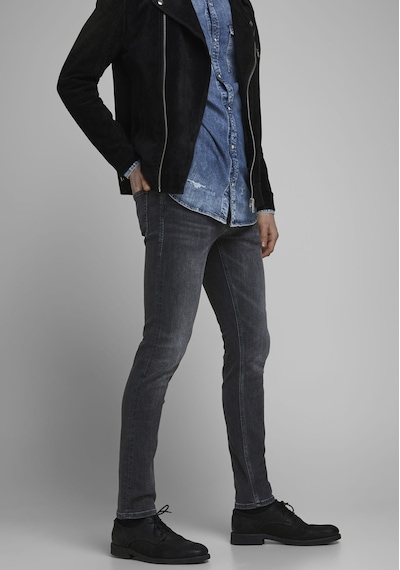 Jack & Jones Slim Fit Düşük Bel Siyah Erkek Kot Pantolon 12159030 Siyah