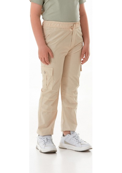 Fullamoda Paraşüt Kumaş Erkek Çocuk Jogger Pantolon 25mcck254217408-bej Bej