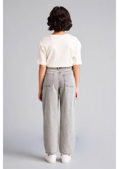 Defacto Wıde Leg Düz Paça Jean Pantolon Erkek Çocuk F8433a826smnm55 Gri-nm55